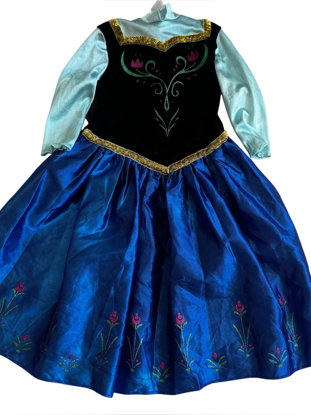 Disney Frozen Anna Girls Princess Costume Kids  Party Dress Size S 4-6 Halloween - Picture 1 of 4